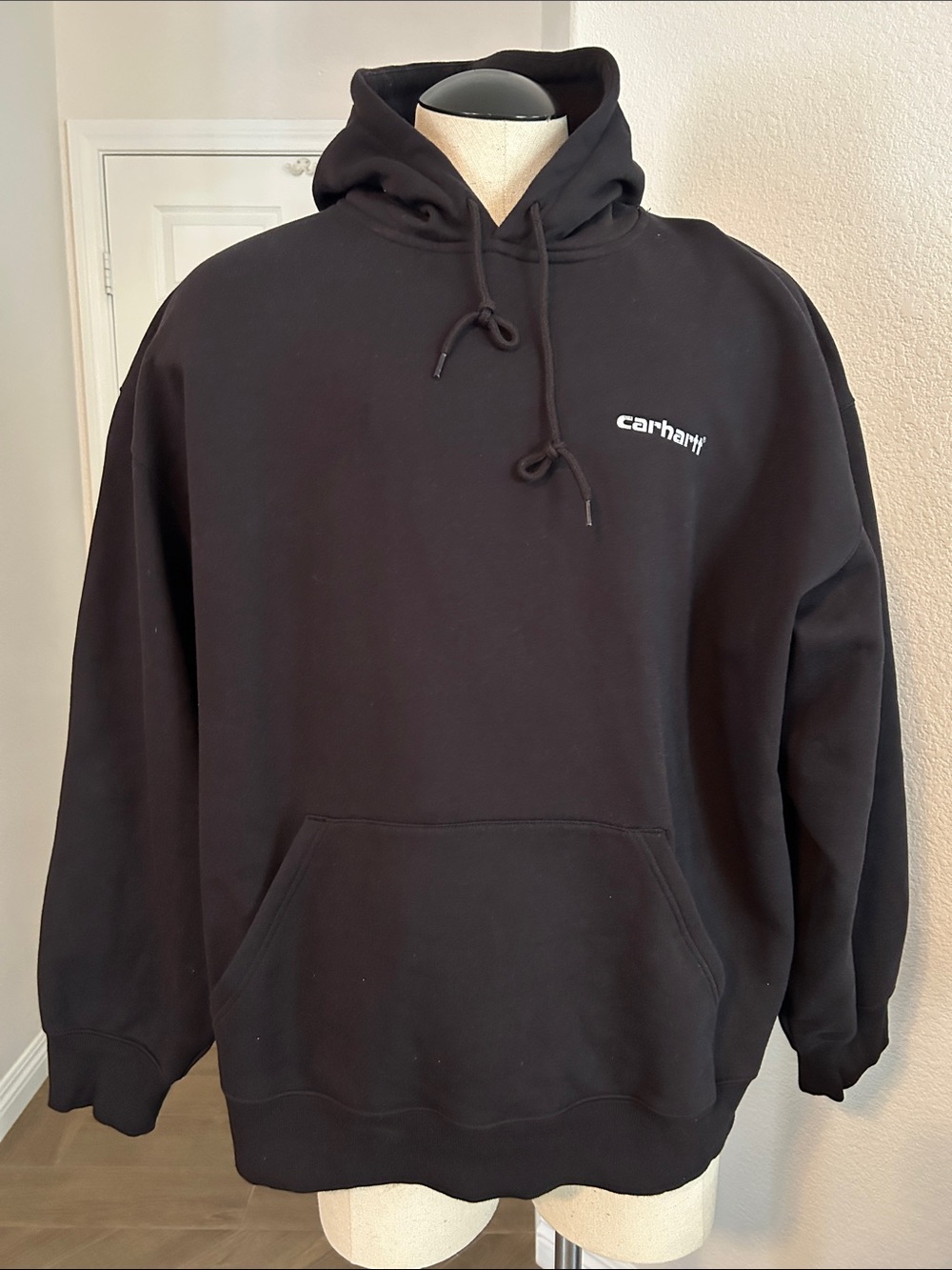 Carhartt Unisex Black Small Logo Pullover Hoodie Size XXL